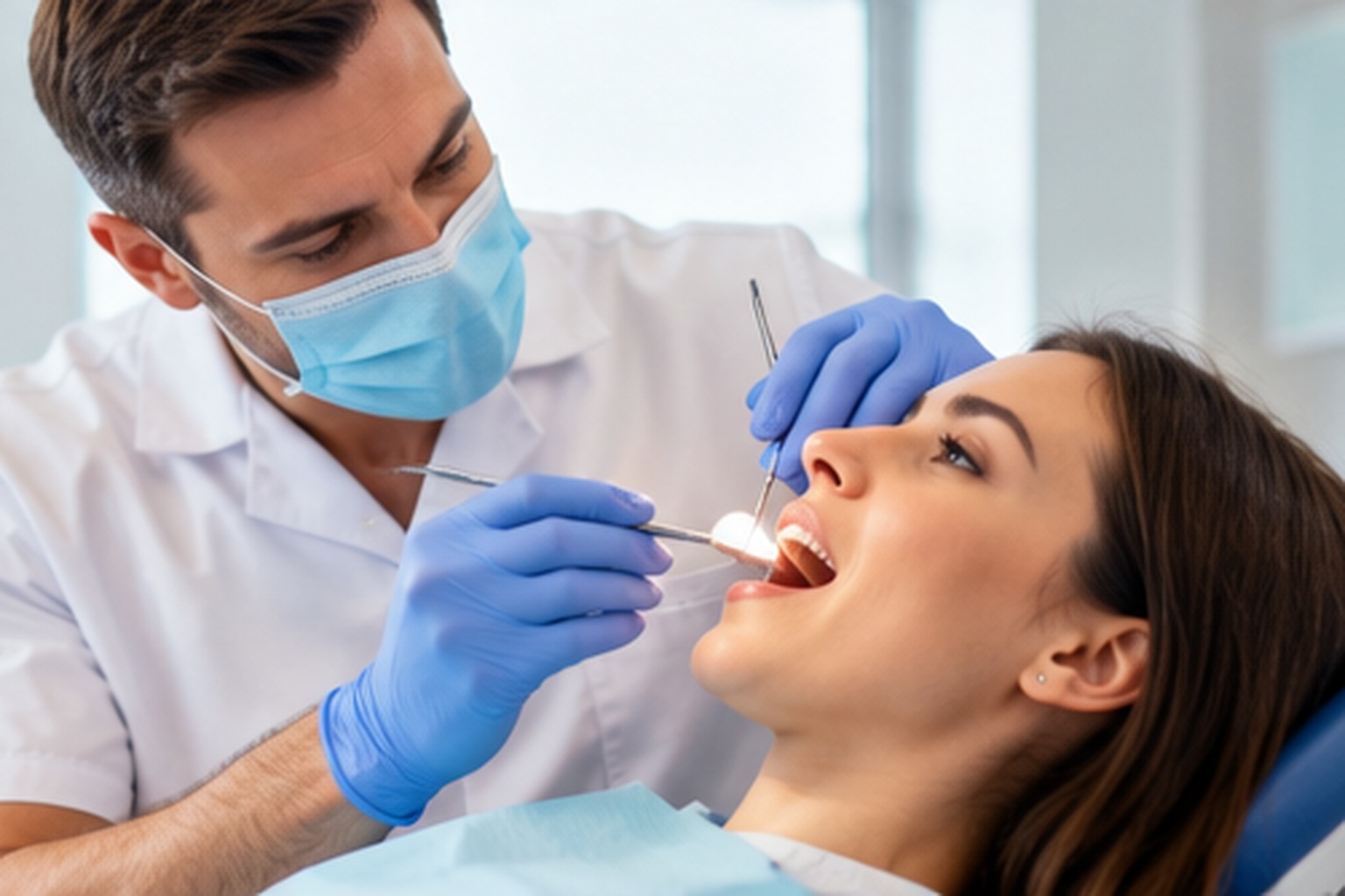 Ilustrativna fotografija doktora dentalne medicine tijekom pregleda pacijentice u modernoj ordinaciji