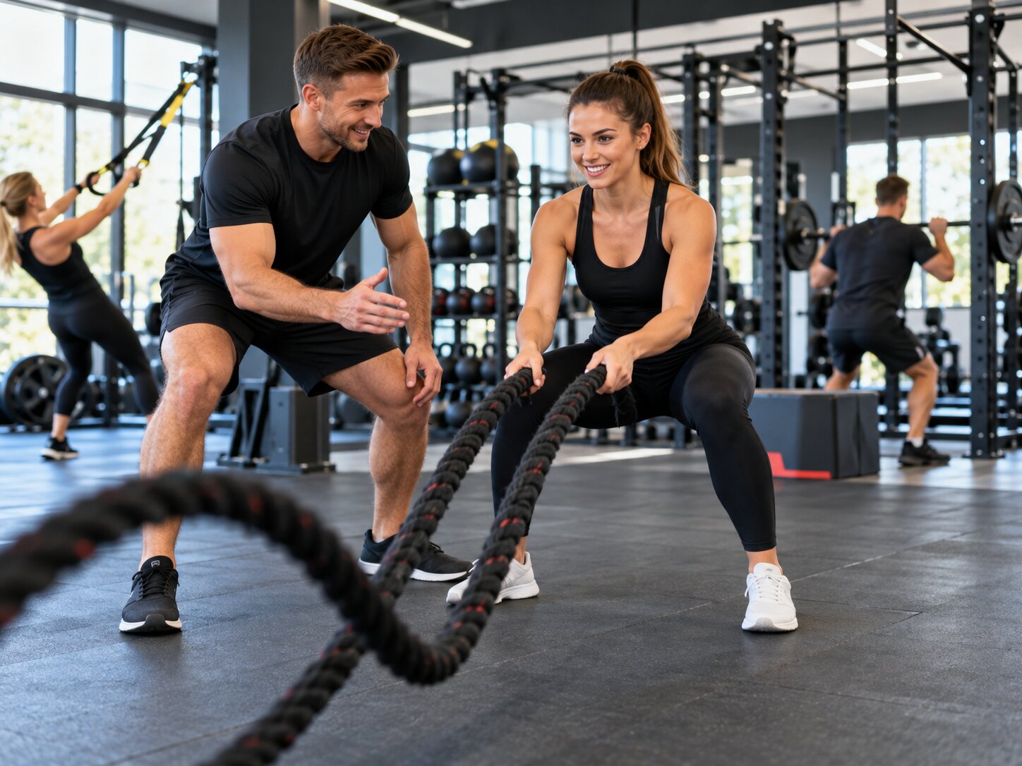 Trener u fitness studiju